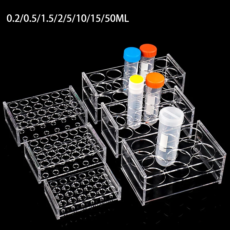 Centrifuge Tube Rack - Perlengkapan sekolah, rak tabung tes 0.2ML/0.5ML/1.5ML/2ML/10ML/15ML/50ML