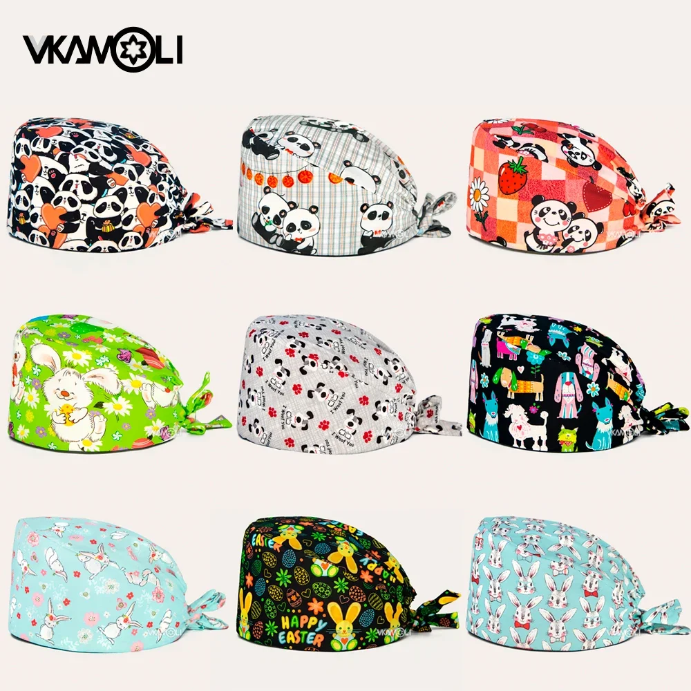 Topi Scrub Cetak Anime Kartun  - Medical Lab Center ulasan dan harga